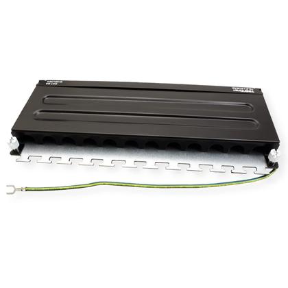 Imagem de Painel de patch TRENDnet de 12 portas Cat6A blindado 10G pronto para preto