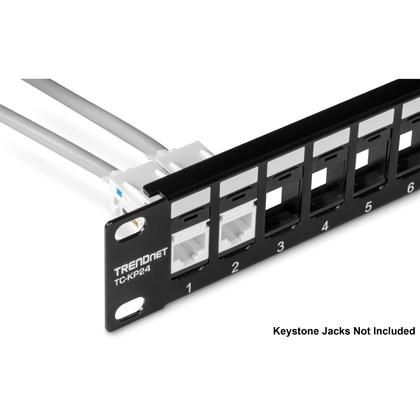 Imagem de Painel de patch TRENDnet TC-KP24/2 24 portas 1U com montagem em rack de metal