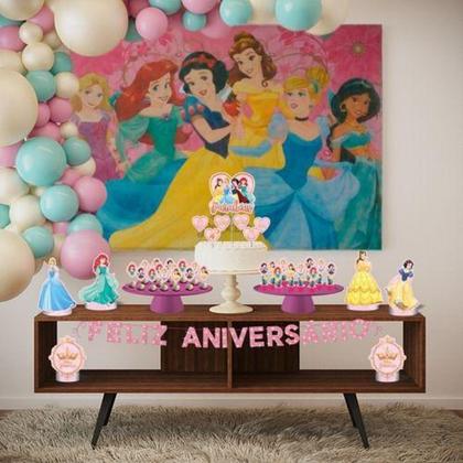 Imagem de Painel De Tnt Decoração Princesas1,40 X 1,00 M - PIFFER