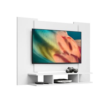 Imagem de Painel De TV 48 Polegadas Com 3 Nichos Branco E J