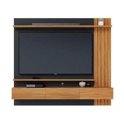 Painel de TV até 70 Polegadas Juriti Noce Milano e Preto - Colibri Imagem de Painel de TV até 70 Polegadas Juriti Noce Milano e Preto