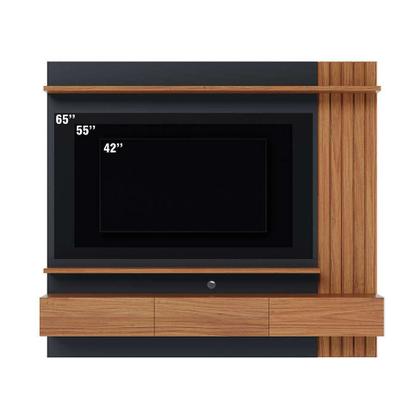 Painel de TV até 70 Polegadas Juriti Noce Milano e Preto - Colibri Imagem de Painel de TV até 70 Polegadas Juriti Noce Milano e Preto
