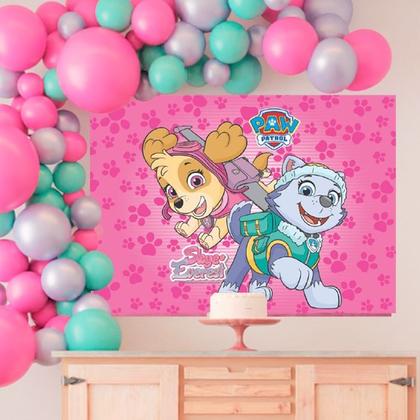 Imagem de Painel decoração TNT 1,40 Patrulha Canina Skye e Everest