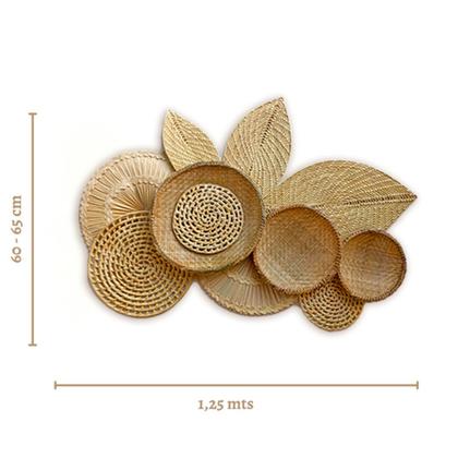 Imagem de Painel Decorativo de Parede Composição de Cestos de Palha Tapajós Decoração Moderna em Alta