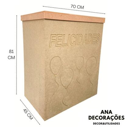 Imagem de Painel Decorativo Felicidades Em Mdf Cru Para Aniversários