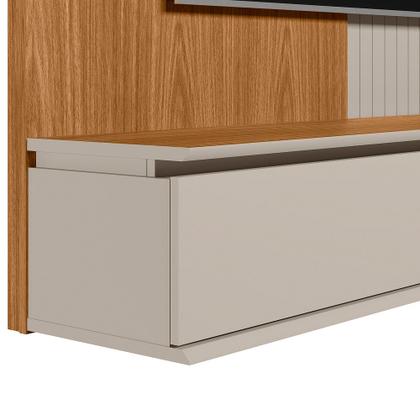 Imagem de Painel Decorativo Home MDP/MDF TV até 65 Polegadas Porta Frontier Nature/Off White G77 - Gran Belo