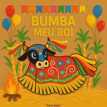 Imagem de Painel Decorativo Junino Bumba Meu Boi EVA - 35cm x 52cm