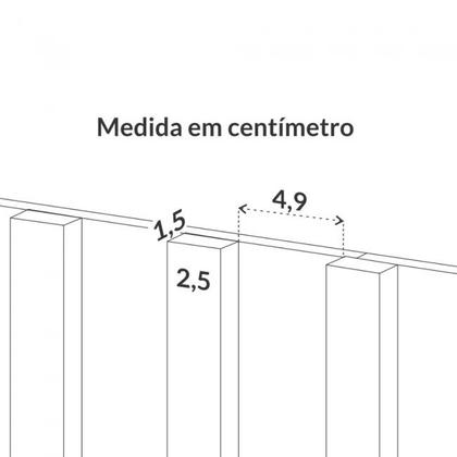 Imagem de Painel Decorativo Ripado MDF em Barra 89,5x250cm (2,24m²) PA74 Pradel Móveis