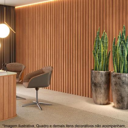 Imagem de Painel Decorativo Ripado MDF em Barra 89,5x250cm (2,24m²) PA74 Pradel Móveis