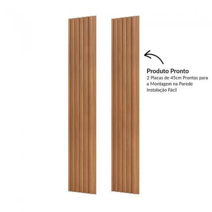 Imagem de Painel Decorativo Ripado MDF em Barra 89,5x250cm (2,24m²) PA74 Pradel Móveis