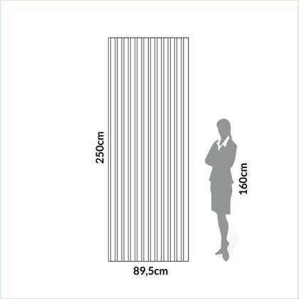 Imagem de Painel Decorativo Ripado MDF em Barra 89,5x250cm (2,24m²) PA74 Pradel Móveis