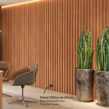 Imagem de Painel  Decorativo Ripado Pa75 Freijó - Dalla Costa