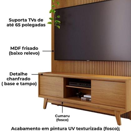 Imagem de Painel E Bancada Tv 65 Polegadas Cm Milo Madetec Cumaru