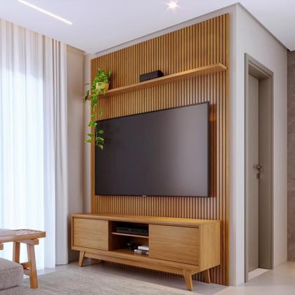 Imagem de Painel E Bancada Tv 65 Polegadas Cm Milo Madetec Cumaru