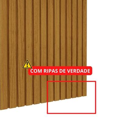 Imagem de Painel e Rack Ripado com LED e Rodízio Nobre Clean 230 Naturale Off White - Gelius