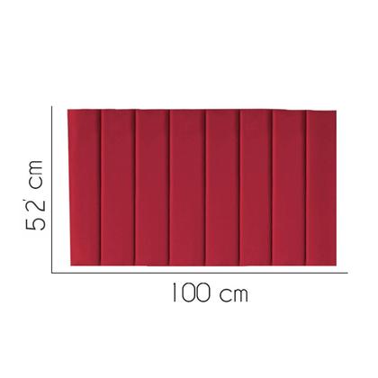 Imagem de Painel Estofada Carla 100CM Solteiro material sintético Vermelho - D A DECOR