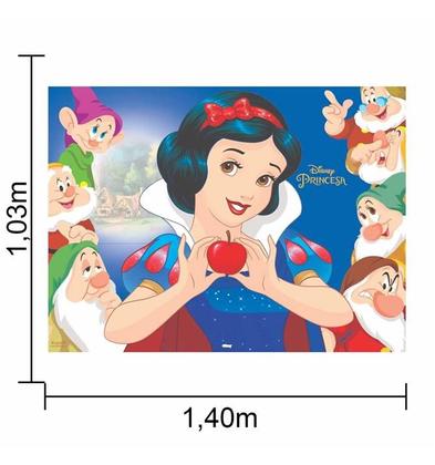 Imagem de Painel Festa Infantil em TNT Branca de Neve Para Aniversário