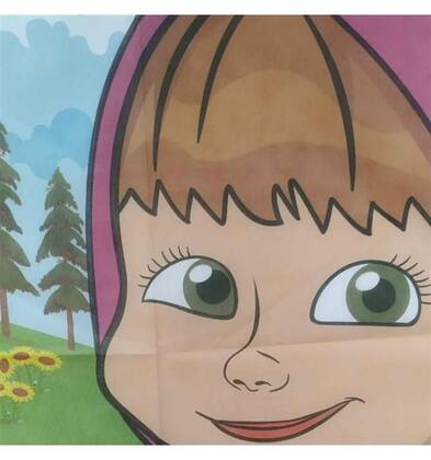 Imagem de Painel Festa Infantil em TNT da Masha Para Aniversário