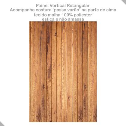 Imagem de Painel Festa Vertical em Tecido Casadinho Textura de Madeira Ripas