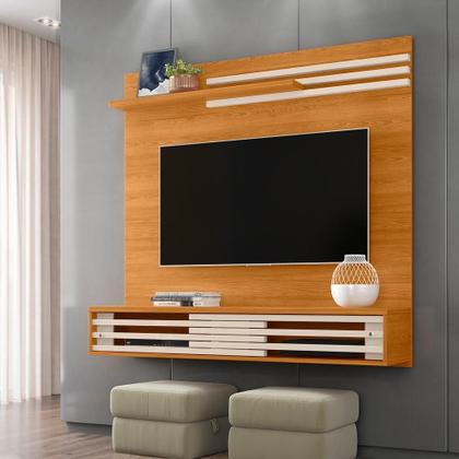 Imagem de Painel Frizz Sublime  para TV de até 55 polegadas - Cinamomo / Off White - Madetec