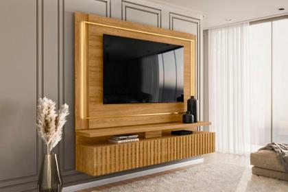 Imagem de Painel Gaia para TV de até 75 polegadas - Cumaru - Madetec