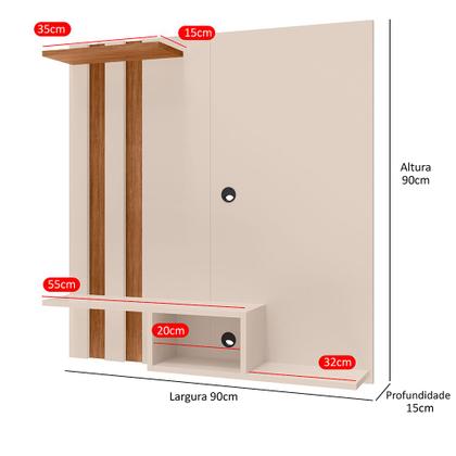 Imagem de Painel GK Suspenso Home TV 32 Polegadas Nichos Prateleira variação de cores