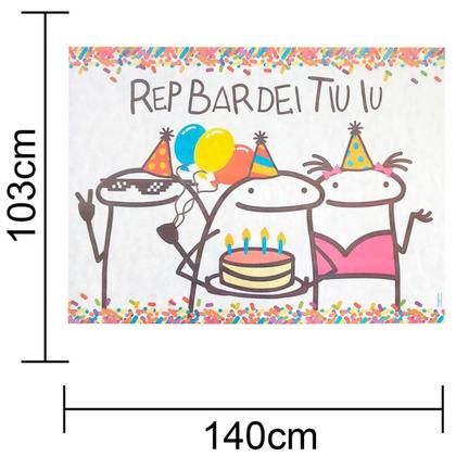 Imagem de Painel Grande  TNT  Decoração Festa Flork Meme Bento Cake