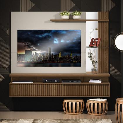 Imagem de Painel home para TV 60" Maragogi Linea Brasil Freijó Off White