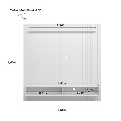 Imagem de Painel Home para TV 65 polegadas Dublin Linea Brasil
