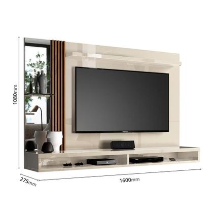 Imagem de Painel home paris para tv até 55 polegadas / off white/ripado
