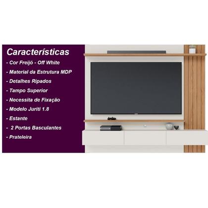 Imagem de Painel Home Suspenso 3 Portas Tv's 70" Juriti