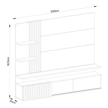 Imagem de Painel Home Suspenso Atena para TV até 65” - Madetec