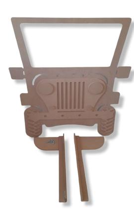 Imagem de Painel Jeep Cenário Foto Resistente Festa Decoração Mdf Cru