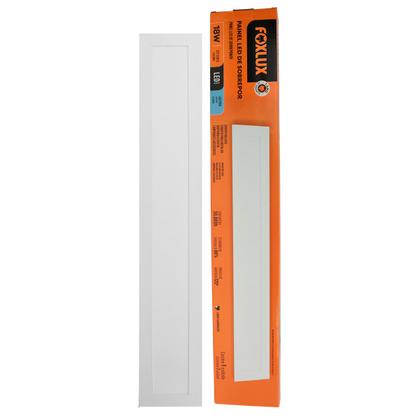 Imagem de Painel LED 60x10 Retangular Branco Sobrepor 18W 6500K Foxlux