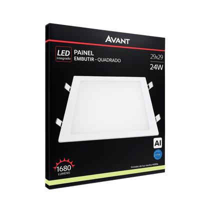 Imagem de Painel Led Embutir Quadrado Branco Neutro 4000K 24W Bivolt - Alta Iluminação e Qualidade Garantida