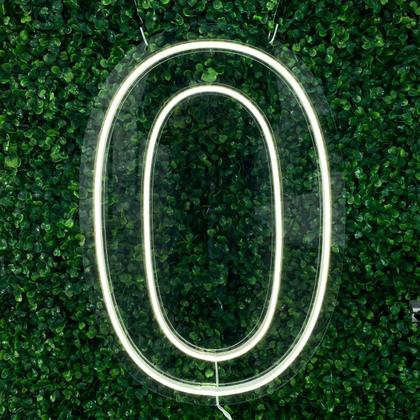 Imagem de Painel Led Neon Número Luminoso 0 Zero 60cm Decoração Festa