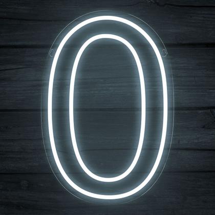 Imagem de Painel Led Neon Número Luminoso 0 Zero 60cm Decoração Festa