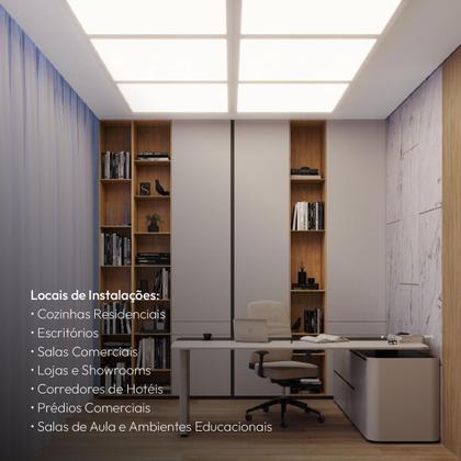 Imagem de Painel Led Plafon 36w 6500k Bivolt Embutir 40x40 Quadrado Branco Cod: ALUT000503 Alut By Avant