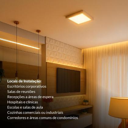 Imagem de Painel led Plafon Smart Sobrepor 18w 2700k a 6500k 22cm Bivolt Quadrado Cod:291990725 Neo Avant
