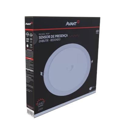 Imagem de Painel LED Pop Sensor Embutir Redondo 24W 6500K Branco Avant
