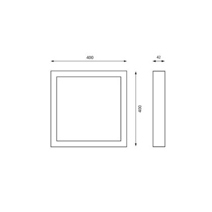 Imagem de Painel Led Quadrado Sobrepor 40 X 40CM 32W 3000K Bivolt Brilia - Brilia
