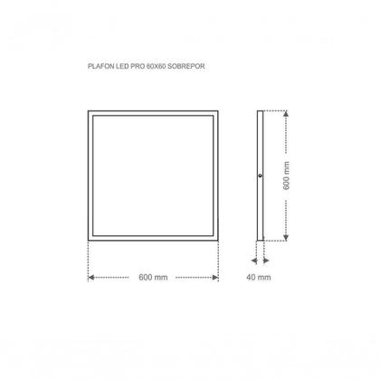 Imagem de Painel Led Quadrado Sobrepor 45w 60x60 Taschibra 3000k Luz Quente