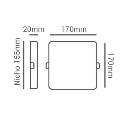 Imagem de Painel LED Semi Embutir Quadrado 22W 4000K Bivolt Opus