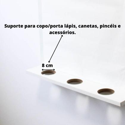 Imagem de Painel Lousa Criativa Branca Infantil para Pinturas e Desenhos - Acompanha rolo de papel