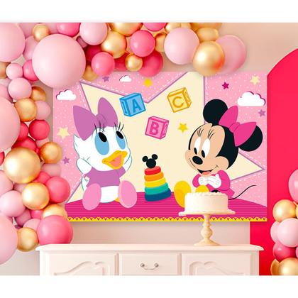 Imagem de Painel Minnie Baby Disney Aniv 01 un decoração festa aniver