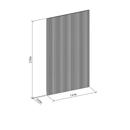 Imagem de Painel Modular Ripado 1,40m com Nicho e Prateleira Linea Brasil