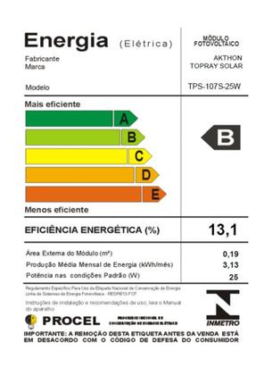 Imagem de Painel módulo solar fotovoltaico Akthon 20W 25W Policristalino