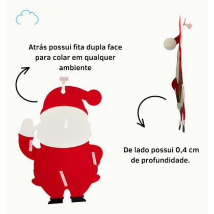 Imagem de Painel Natalino Papai Noel Com Sino Eva Pendurar Decorativo Enfeite Colorido Festas Eventos