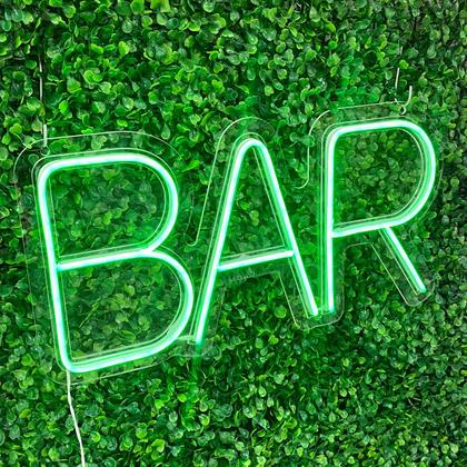 Imagem de Painel Neon Led Bar Verde Decoração Restaurante Barman