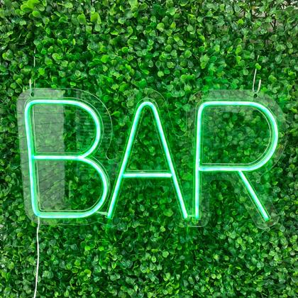 Imagem de Painel Neon Led Bar Verde Decoração Restaurante Barman